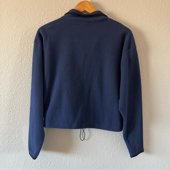 Victoria's Secret PINK Navy Blue Quarter-Zip Fleece Sweater Women's Size Medium - Picture 4 of 5